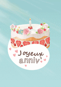 G&acirc;teau fleuri pour un joyeux anniversaire